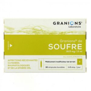GRANIONS DE SOUFRE 19,5 mg/2 ml, solution buvable 30