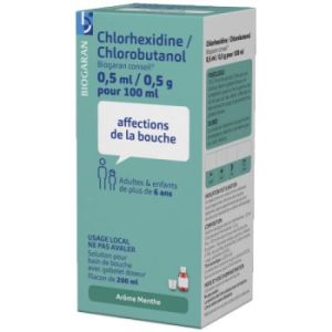 Chlorhexidine/chlorobutanol Biogaran 200ml