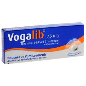 VOGALIB 7,5 mg SANS SUCRE, lyophilisat oral édulcoré à l'aspartam