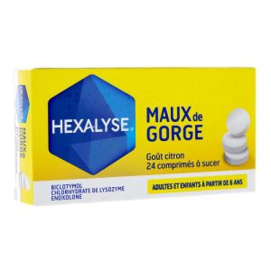 Hexalyse mal de gorge 24 pastilles à sucer