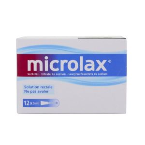 MICROLAX solution rectale en 12 récipients unidose
