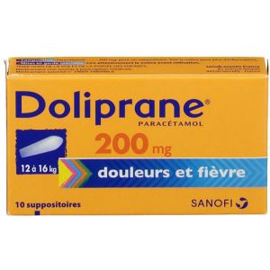 Doliprane 200 mg suppositoire