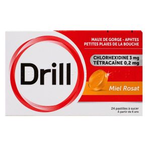 DRILL Miel rosat 24 pastille à sucer