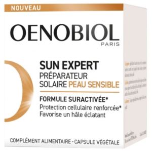 Oenobiol Sun Expert Préparation Solaire Peaux Sensibles 2x30 Capsules