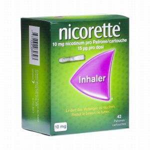NICORETTE INHALEUR 10 mg, 42 cartouches pour inhalation buccale