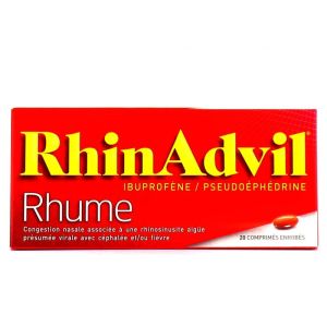 RHINADVIL RHUME IBUPROFENE/PSEUDOEPHEDRINE comprimé enrobé