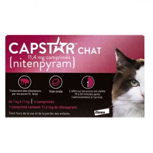 CAPSTAR Chat 11,4mg 6 comprimés