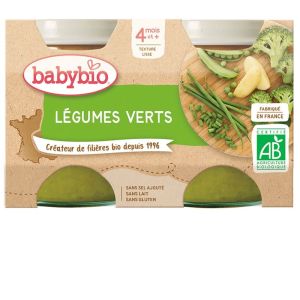 BABYBIO Pots Légumes verts, Pomme de terre - 2x130g