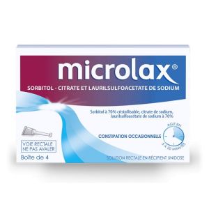 Microlax solution rectale 4 récipients unidose