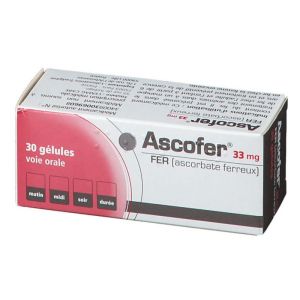 ASCOFER 33 mg, gélule