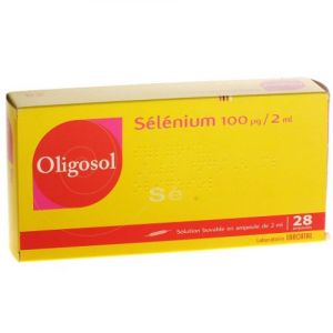 SELENIUM OLIGOSOL 100 microgrammes/2 ml, solution buvable en ampoule 28