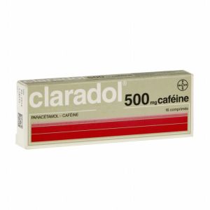 CLARADOL 500 mg CAFEINE comprimé
