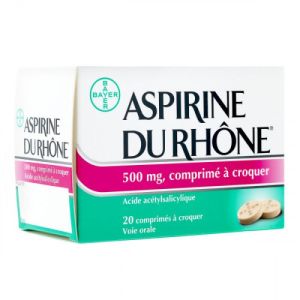ASPIRINE DU RHONE 500 mg, comprimé à croquer